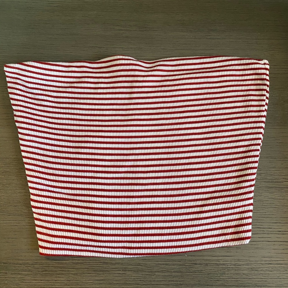 Red and White Tube Top